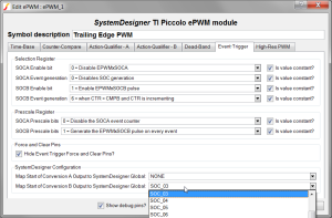 ePWM Dialog Showing Start of Conversion