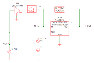 Track and Hold For Discrete Filters Example Schematic
