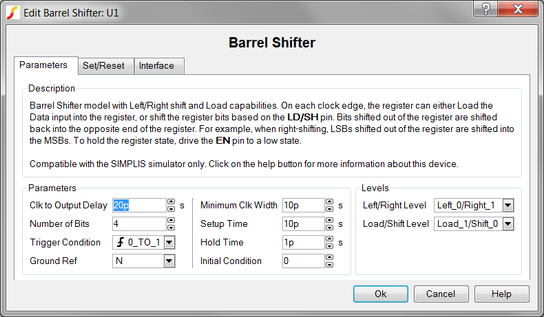 Barrel Shifter Parameters