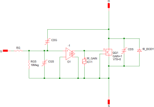 Level 3 MOSFET Model Schematic